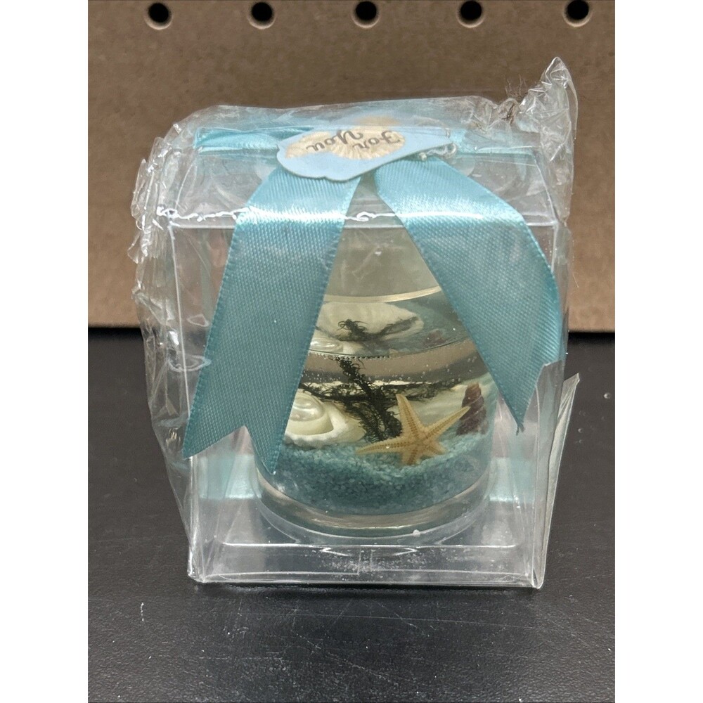 Fashion Craft Candle w/ Seashells Imbedded #5456 3" Tall